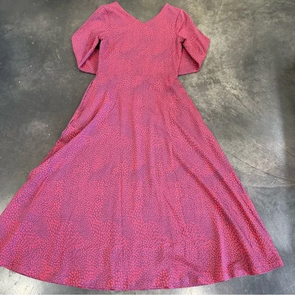 NWT Pact Organic Cotton Bland 3/4 Sleeve Modest Midi Length Party Dress - Picture 3 of 10